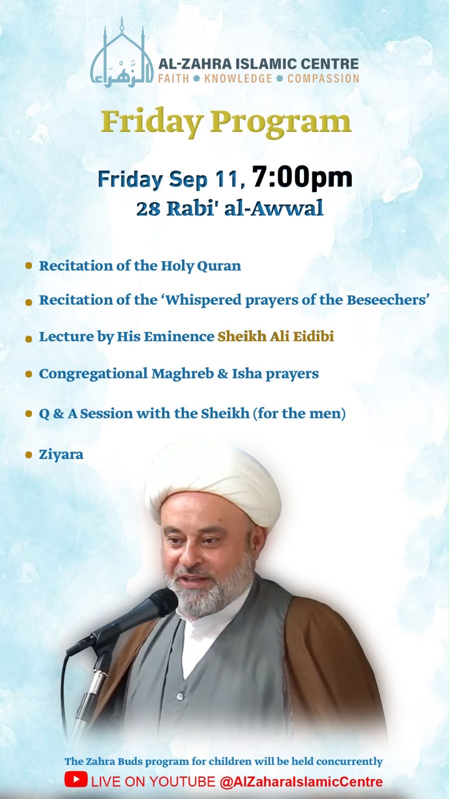 Friday Program flyer, September 11, English